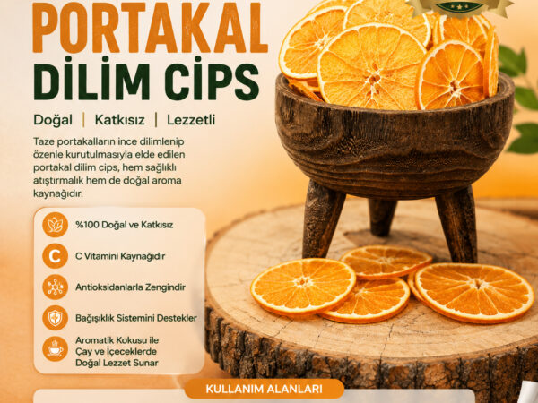 Portakal Dilim Cips %100 Doğal Katkısız Kurutulmuş Portakal Dilimleri