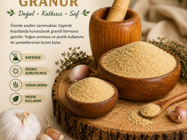arımsak Granür %100 Doğal Katkısız Granül Sarımsak Baharatı